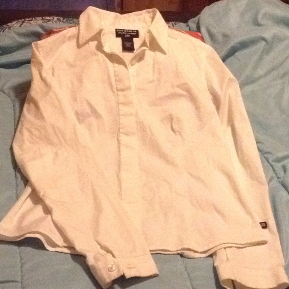 Ralph Lauren button up white shirt .